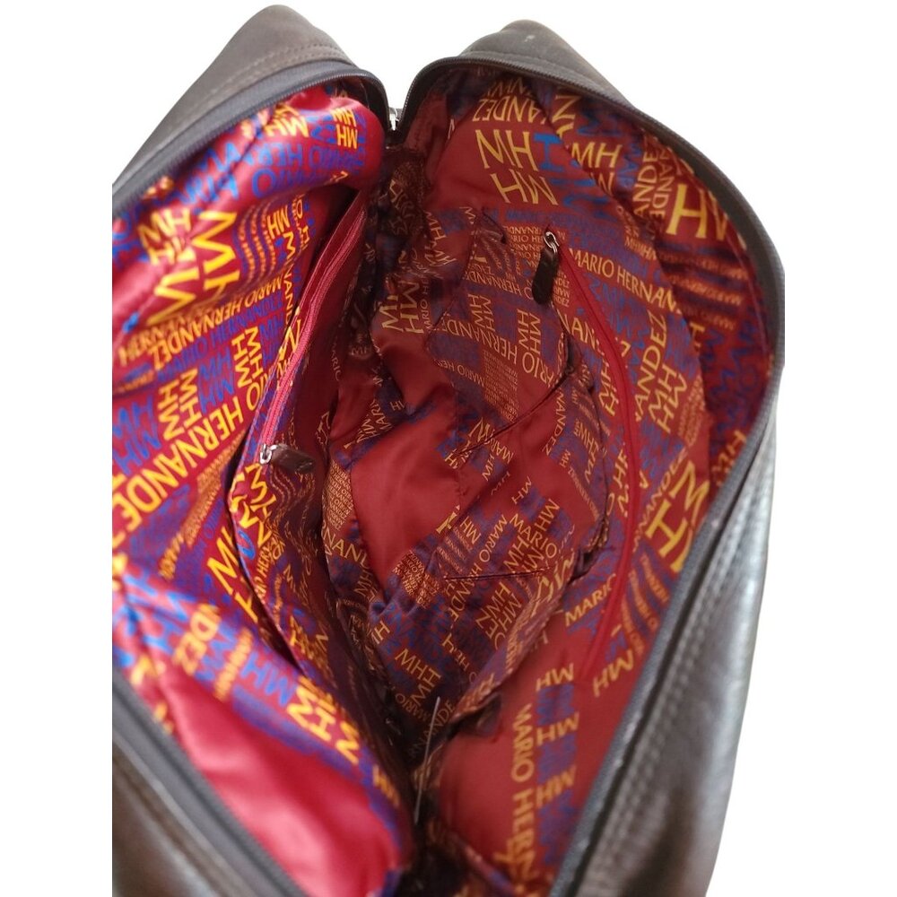 Mario Hernandez Brown Leather Messenger Crossbody Bag Handmade In Colombia - Picture 10 of 14
